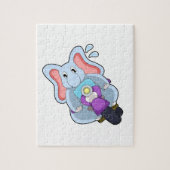 Elephant als fietser met motorfiets.PNG Legpuzzel (Verticaal)