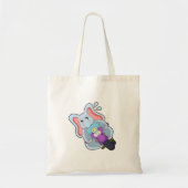 Elephant als fietser met motorfiets.PNG Tote Bag (Voorkant)