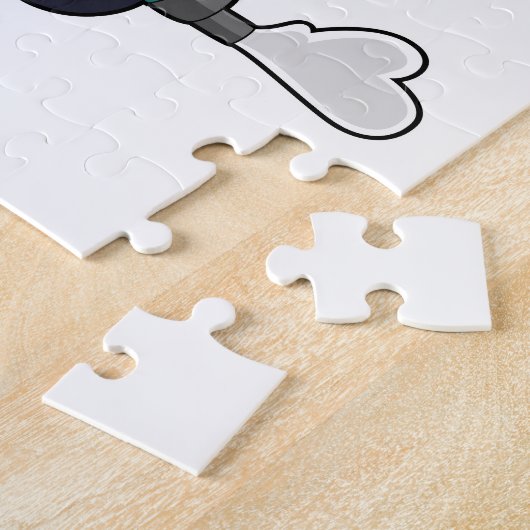 Elephant als fietser met scooter legpuzzel (Zijkant)