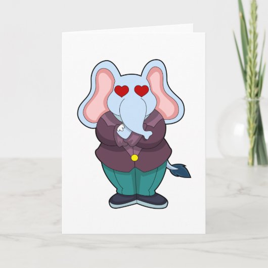 Elephant als Groom met Suit.PNG Kaart (Voorkant)