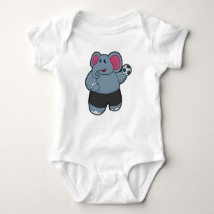 Elephant als handballspeler met handbal romper