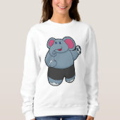 Elephant als handballspeler met handbal trui (Voorkant)