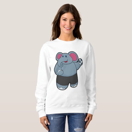 Elephant als handballspeler met handbal trui (Voorkant volledig)