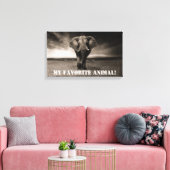 Elephant als mijn favoriete dier! canvas afdruk (Insitu (Woonkamer))