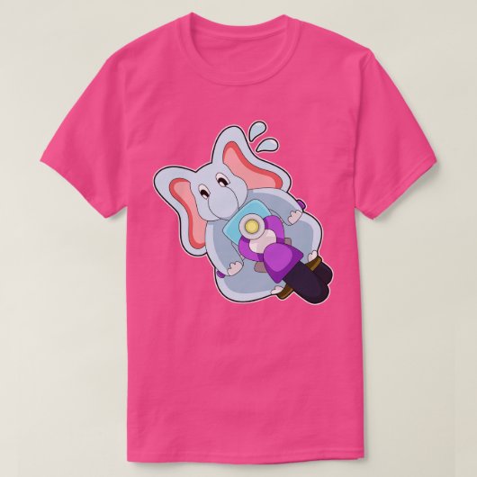 Elephant als motorfiets t-shirt (Design voorkant)