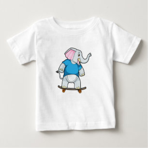 Elephant als Skater met Skateboard