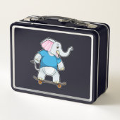 Elephant als Skater met Skateboard (Achterkant)