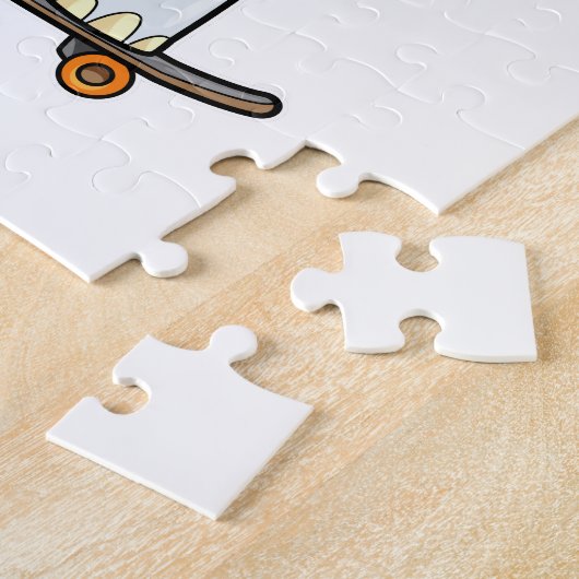 Elephant als Skater met Skateboard Legpuzzel (Zijkant)