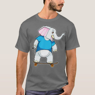 Elephant als Skater met Skateboard T-shirt