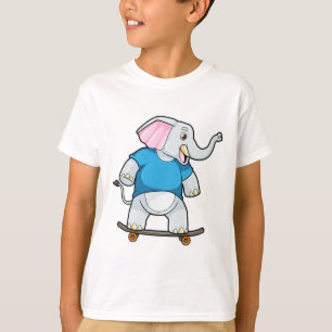 Elephant als Skater met Skateboard T-shirt