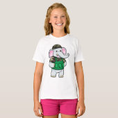 Elephant als Soldaat met Uniform & Helmet T-shirt (Voorkant volledig)