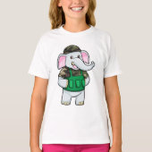 Elephant als Soldaat met Uniform & Helmet T-shirt (Voorkant)
