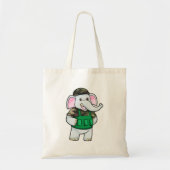 Elephant als Soldaat met Uniform & Helmet Tote Bag (Voorkant)