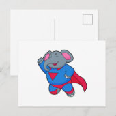 Elephant als superheld briefkaart (Voorkant / Achterkant)