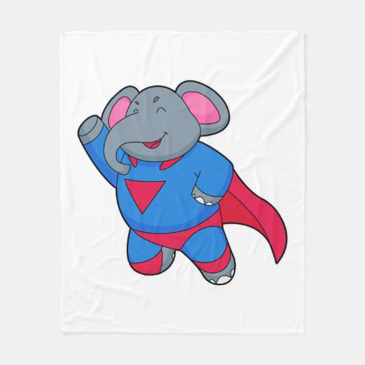 Elephant als superheld fleece deken (Voorkant)