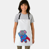 Elephant als superheld schort (Insitu)