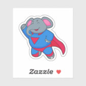Elephant als superheld sticker (Vel)