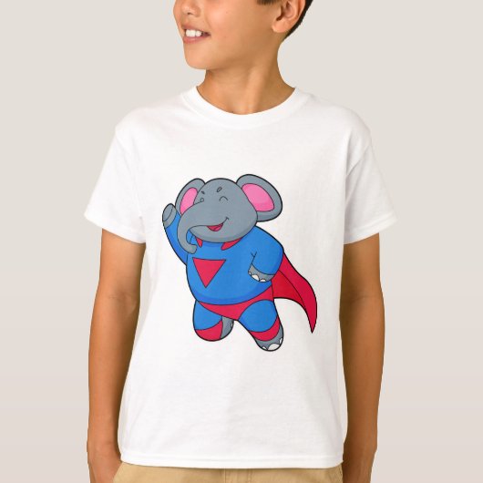 Elephant als superheld t-shirt (Voorkant)