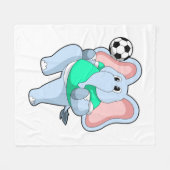 Elephant als Voetbal speler met Soccer.PNG Fleece Deken (Voorkant (Horizontaal))
