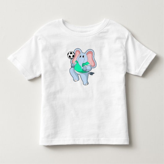 Elephant als Voetbal speler met Soccer.PNG Kinder Shirts (Voorkant)