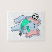 Elephant als Voetbal speler met Soccer.PNG Legpuzzel (Horizontaal)