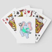 Elephant als Voetbal speler met Soccer.PNG Pokerkaarten (Achterkant)