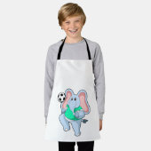 Elephant als Voetbal speler met Soccer.PNG Schort (Gedragen)