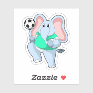 Elephant als Voetbal speler met Soccer.PNG Sticker