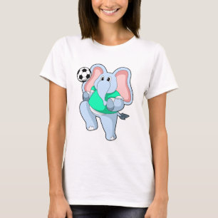 Elephant als Voetbal speler met Soccer.PNG T-shirt