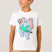 Elephant als Voetbal speler met Soccer.PNG T-shirt (Voorkant)