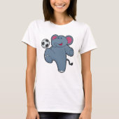 Elephant als voetballer met Voetbal T-shirt (Voorkant)