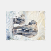 Elephant and Baby Fleece Deken (Voorkant (Horizontaal))