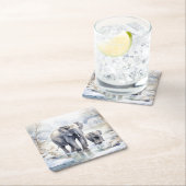 Elephant and Baby Kartonnen Onderzetters (Insitu)