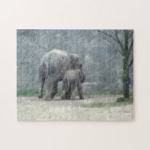 Elephant and Baby Legpuzzel (Horizontaal)