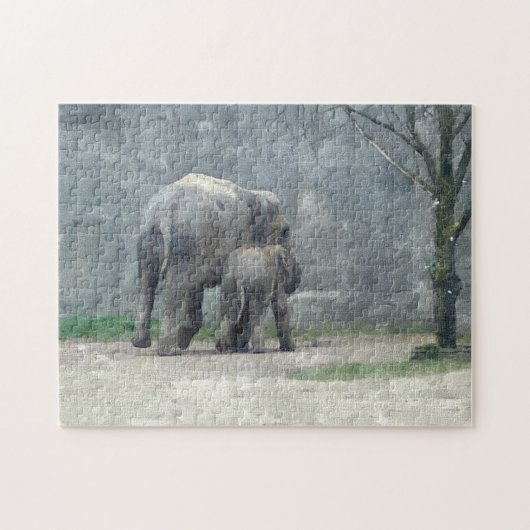 Elephant and Baby Legpuzzel (Horizontaal)