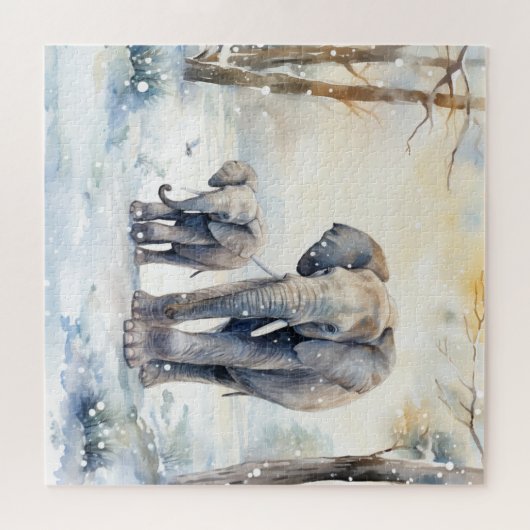 Elephant and Baby Legpuzzel (Horizontaal)