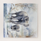 Elephant and Baby Legpuzzel (Horizontaal)