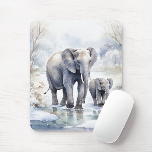 Elephant and Baby Muismat (Met muis)