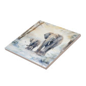 Elephant and Baby Tegeltje (Zijkant)