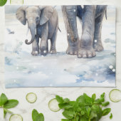 Elephant and Baby Theedoek (Gevouwen)