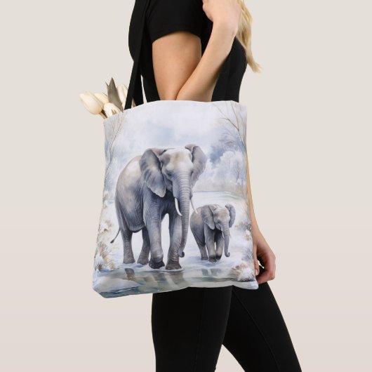 Elephant and Baby Tote Bag (Dichtbij)