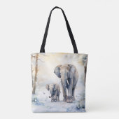 Elephant and Baby Tote Bag (Achterkant)