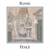 Elephant and Obelisk, Rome's Piazza della Minerva Sticker (Voorkant)