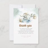 Elephant and Plane  Cute Bedankt (Voorkant)