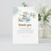 Elephant and Plane  Cute Bedankt (Staand voorkant)