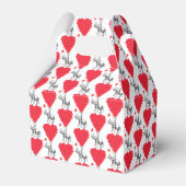 Elephant and red hart bruiloft bedankdoosjes (Achterkant)