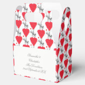 Elephant and red hart bruiloft bedankdoosjes (Geopend)