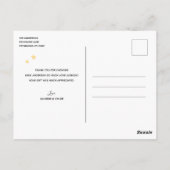 Elephant and Stars Baby shower Dank u Briefkaart (Achterkant)