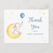 Elephant and Stars Baby shower Dank u Briefkaart (Voorkant)