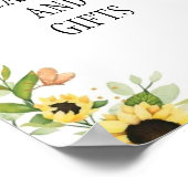 Elephant and Sunflower Animal First Birthday Poster (Hoek)